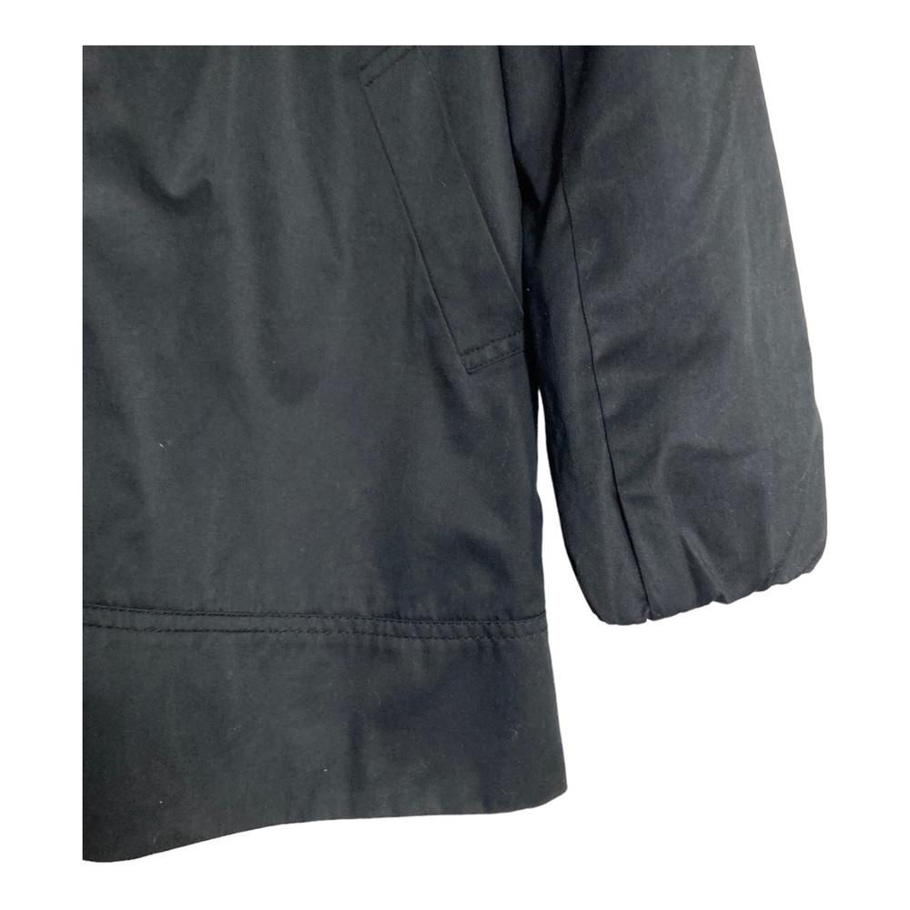 H&M Coat Jacket Women Sz 12 Pockets Lined Black pleated - Picture 4 of 14